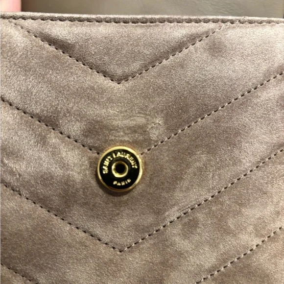 Yves Saint Laurent Brown Suede Crossbody Bag - Picture 3 of 9